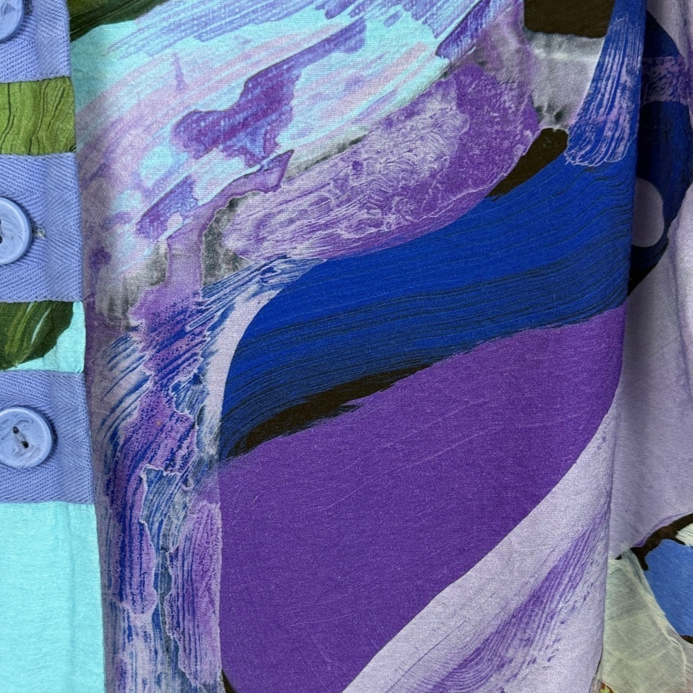 Claire Desjardins Abstract Wearable Art Sleeveless Tunic Top - Size M - Picture 7 of 14